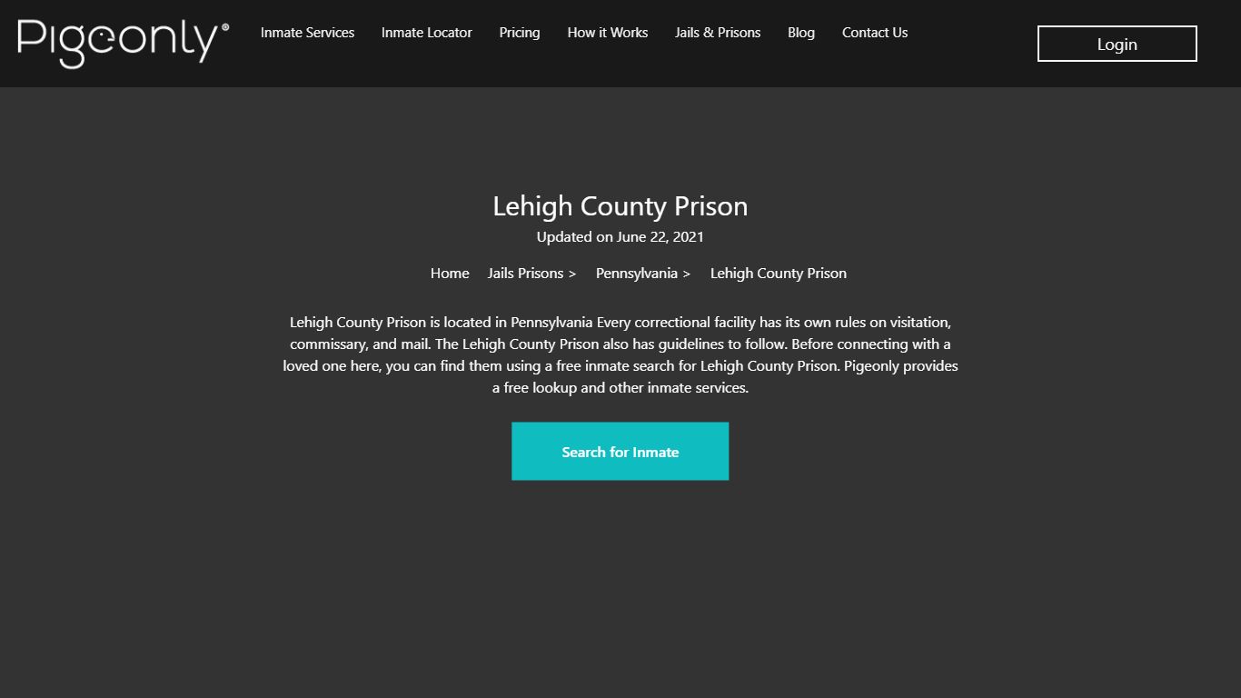 Lehigh County Prison Inmate Search | Pennsylvania